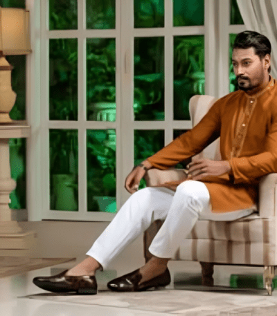 Brown Traditional Cotton Panjabi