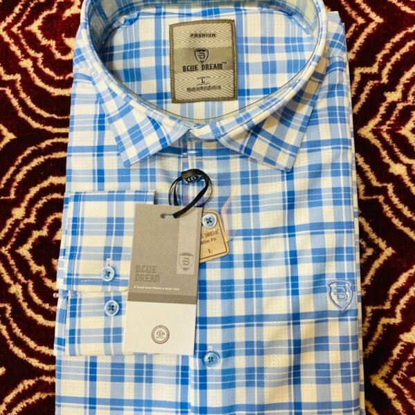 Sky Blue and White Checkered