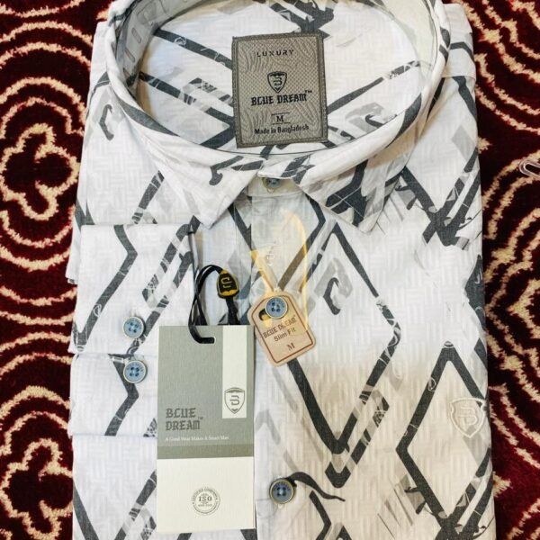 White with Brown Diamond Patterns